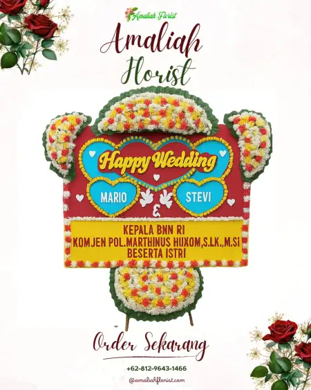 Papan Bunga Pernikahan Sriwulan